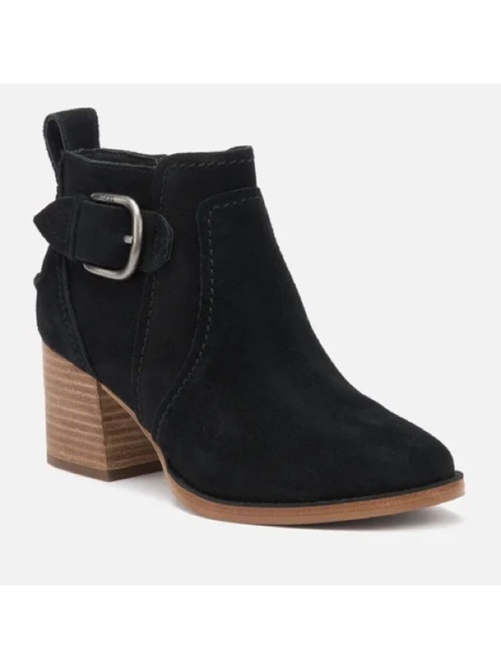 UGG Women's Leahy Buckle Heeled 
Black Suede
Ankle Boots - Black
Size 8